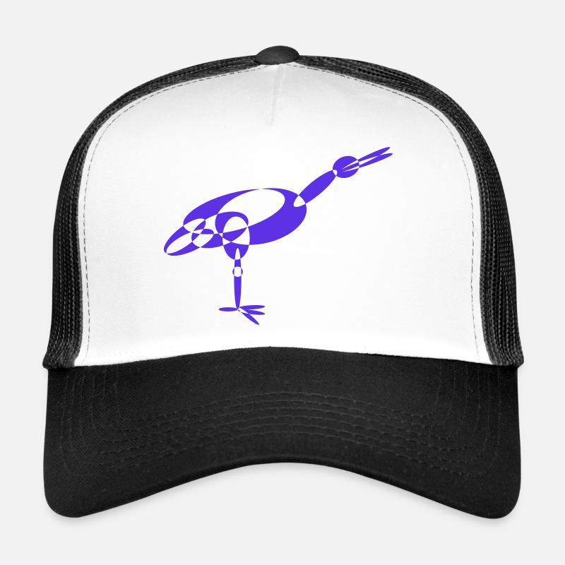 Modern Stork Digital Era Geometric Cubism - Trucker Cap - white/black