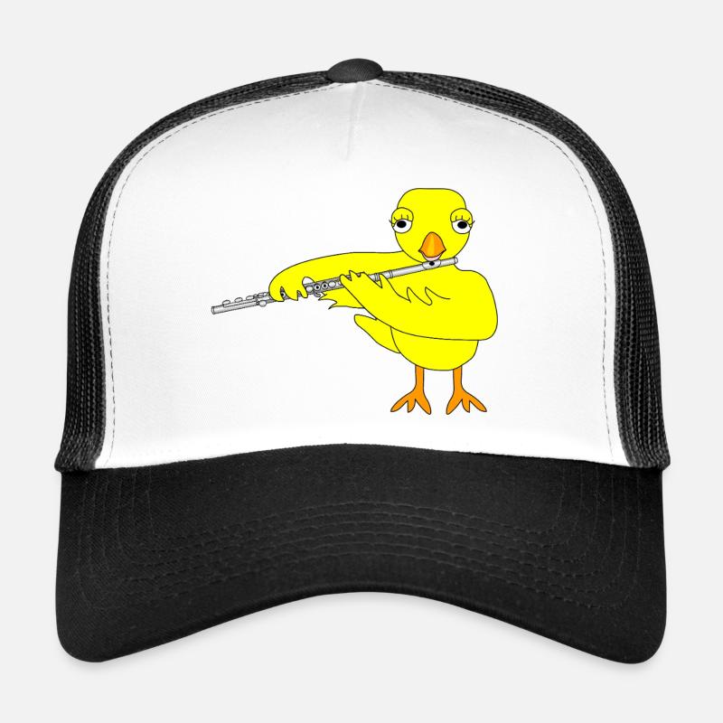 Flûte poussin - Casquette trucker  - blanc/noir