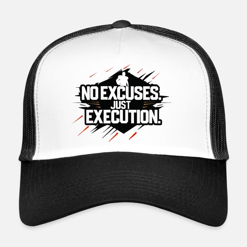 NonExcuses - Casquette trucker  - blanc/noir