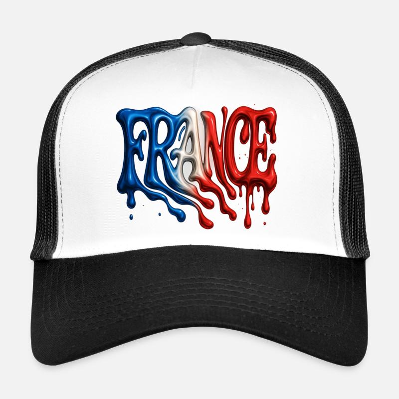 Design von Graffiti Liquid Tricolore FRANKREICH Trucker Cap