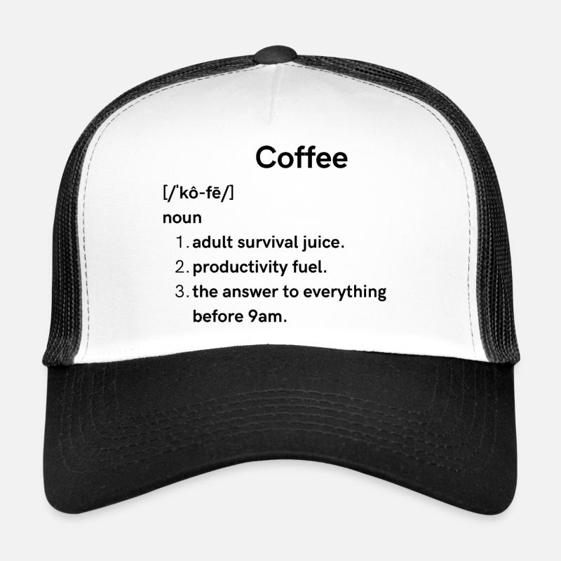 coffee - Trucker Cap - white/black