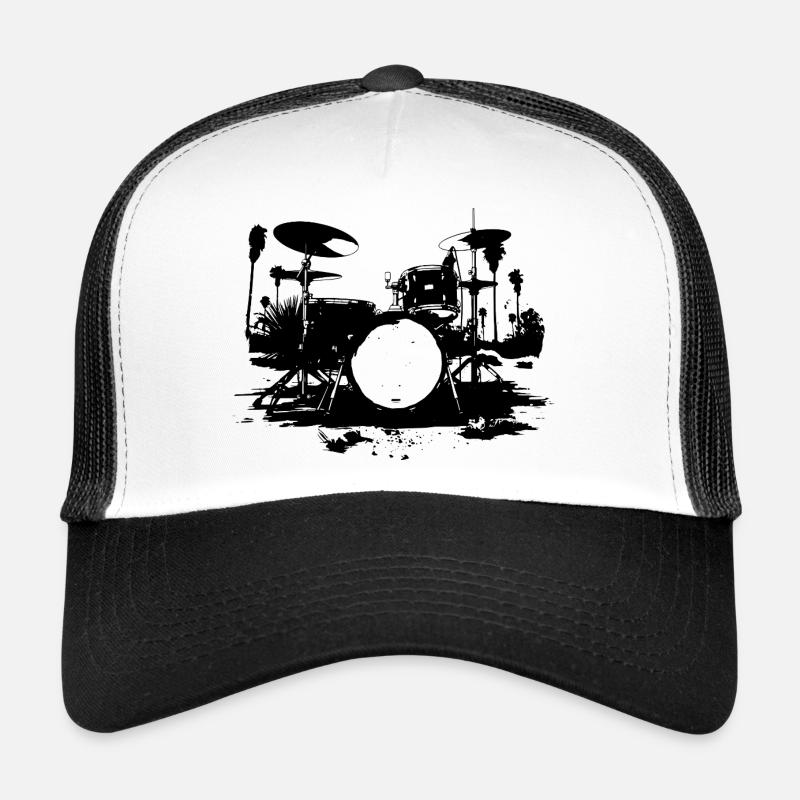 Schlagzeug - Trucker Cap - Weiß/Schwarz