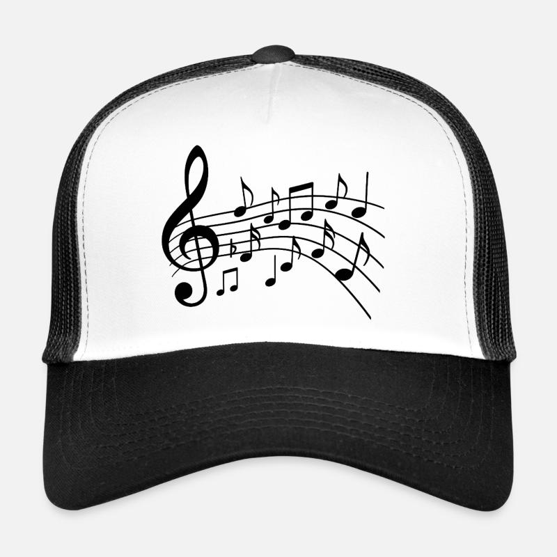 Notes de Musique Variante 2 Noir Casquette trucker 