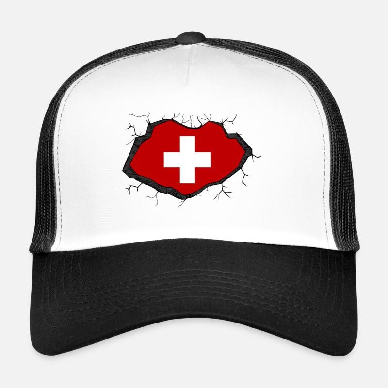 Drapeau suisse Casquette trucker 