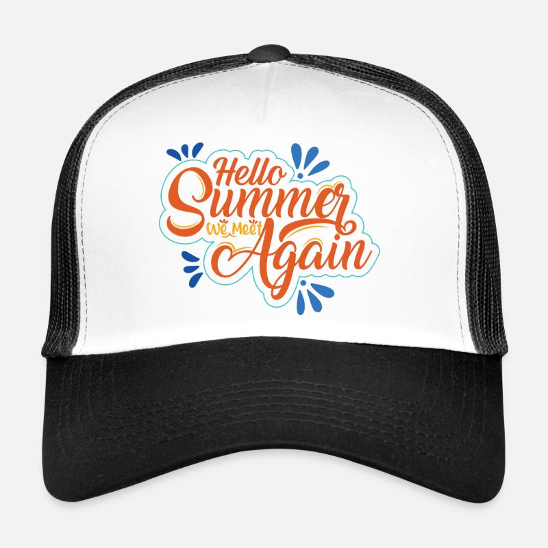 Summer inscription with cheerfulness - Trucker Cap - white/black