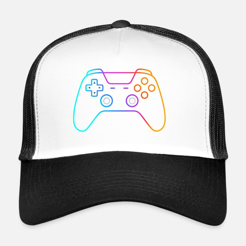 Manette de jeu néon - Motif de manette coloré Casquette trucker 