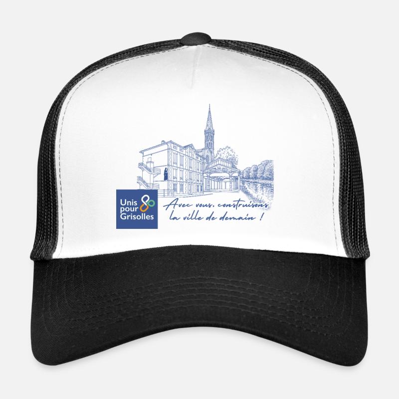 tshirt_unispourgrisolles - Trucker Cap - white/black