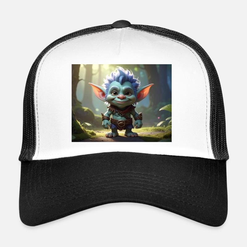 Troll de la forêt bleue dans la forêt de lune Casquette trucker 