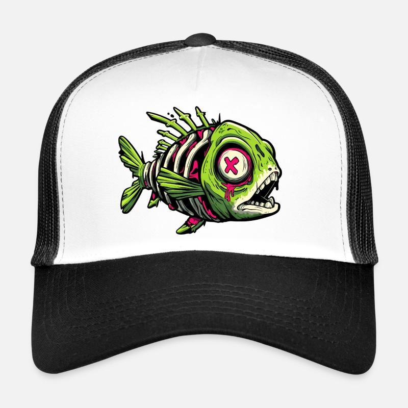 Graffiti de poisson zombie Casquette trucker 