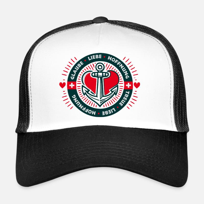 Glaube Liebe Hoffnung - Trucker Cap - Weiß/Schwarz