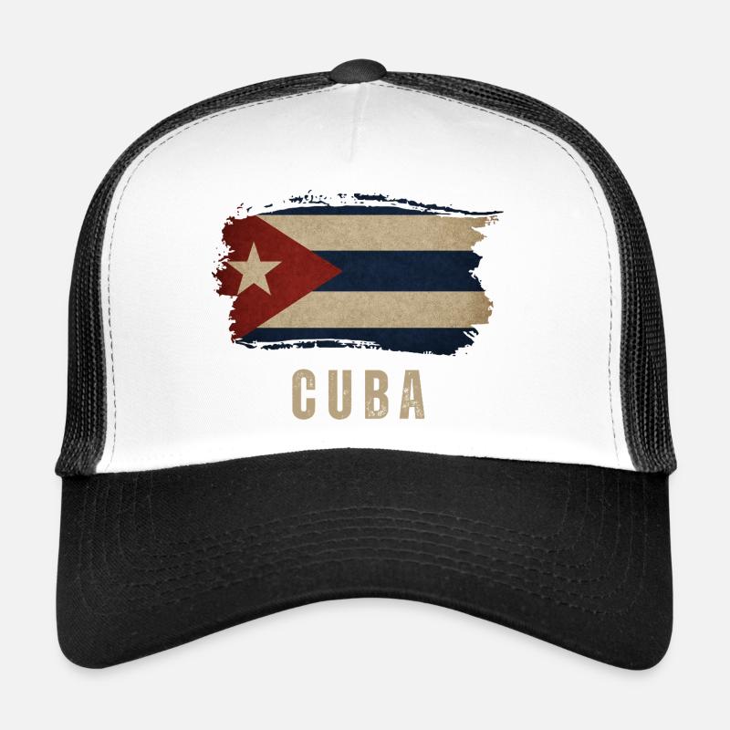 Drapeau grunge de Cuba, fier Cubain Casquette trucker 