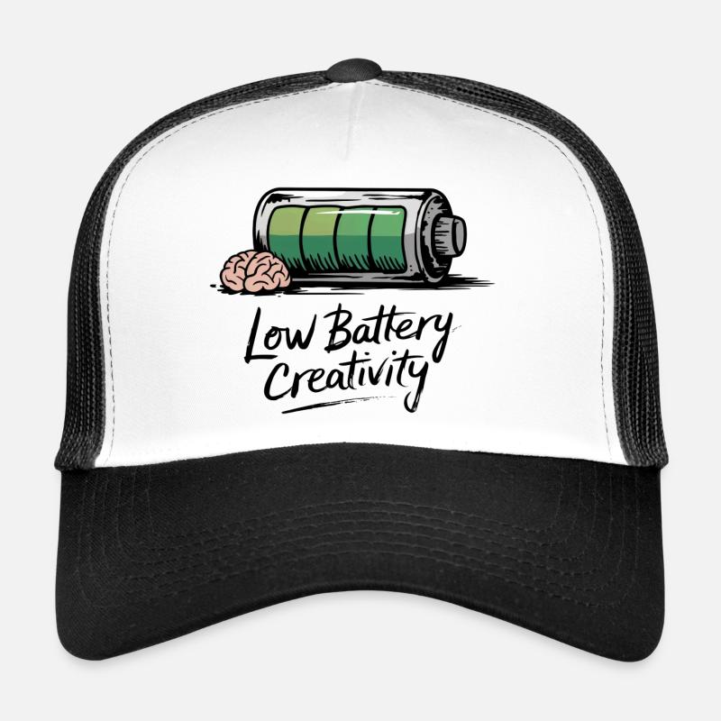 Humour créatif – batterie vide, idées perdues Casquette trucker 