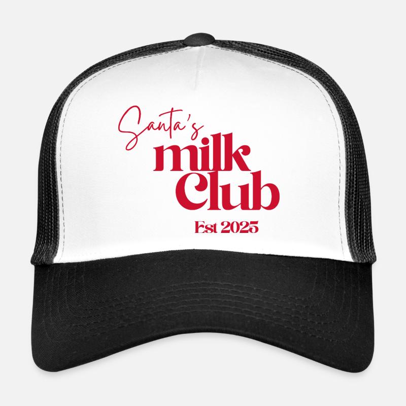 Santa’s Milk Club Est 2025 - Trucker Cap - Weiß/Schwarz