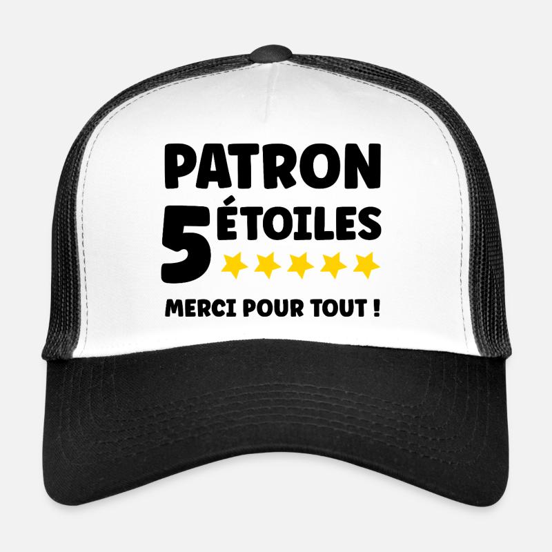 patron - Casquette trucker - blanc/noir