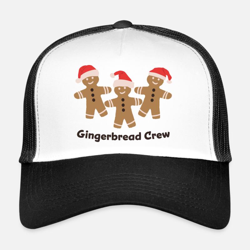 Gingerbread Crew - Cuisson de biscuits de Noël - Casquette trucker  - blanc/noir