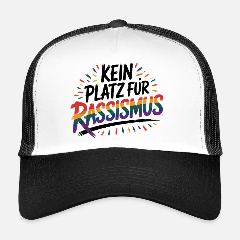 Pas de place pour le racisme - Logo Cool Pride Casquette trucker 