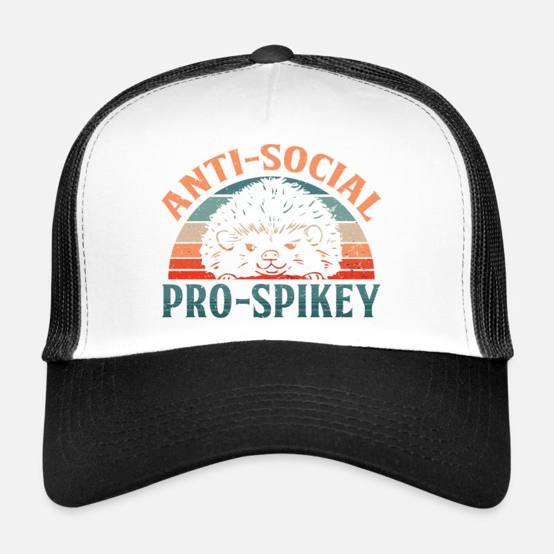 Igel Tag Pindsvinedag - Trucker cap - hvid/sort