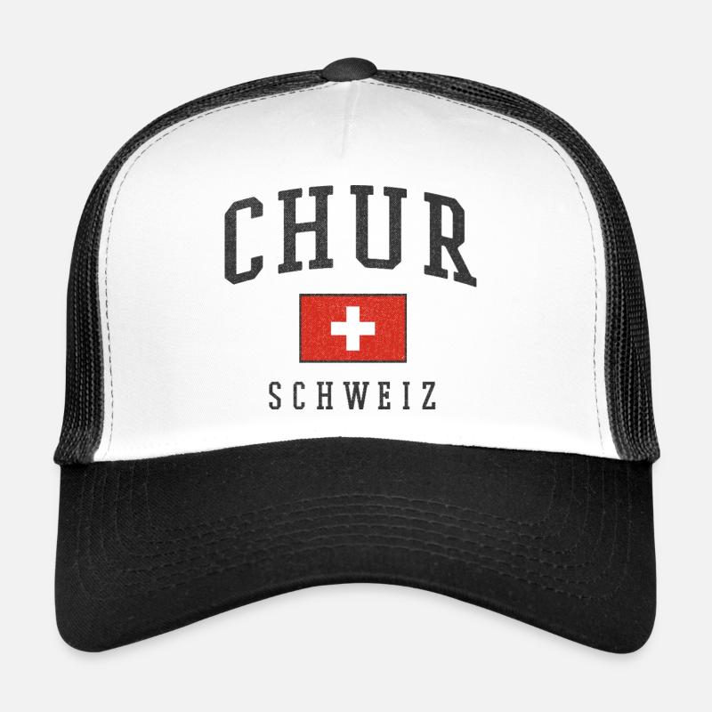 Faute de frappe du drapeau de Coire en Suisse Casquette trucker 