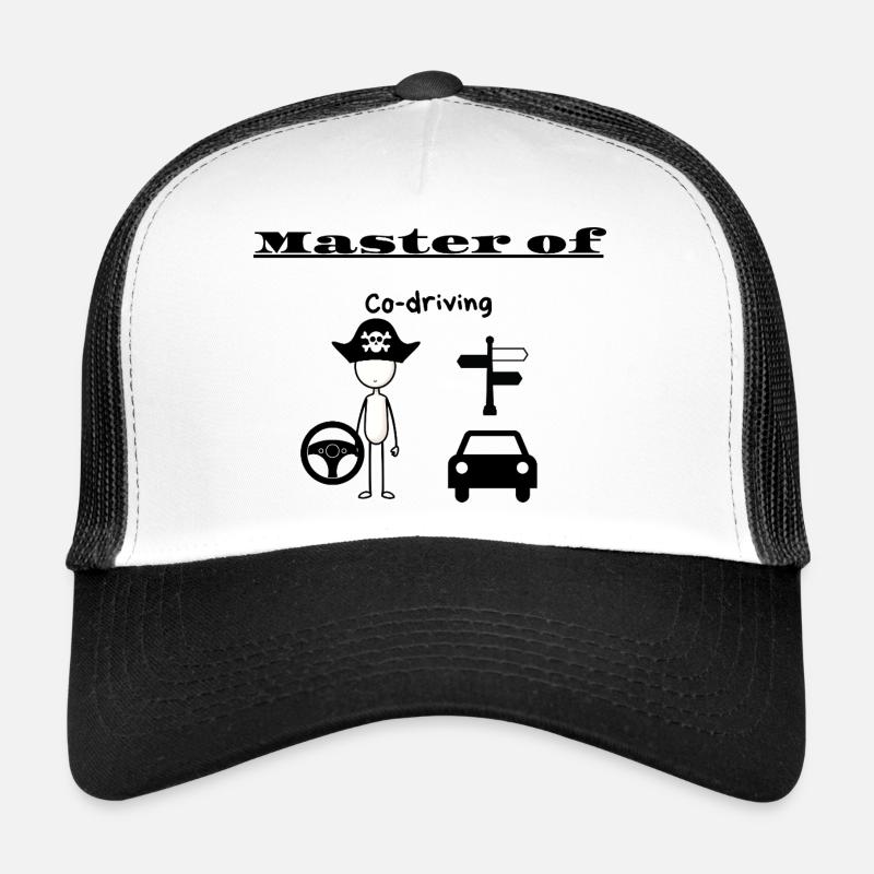 Maître en copilotage - Casquette trucker  - blanc/noir