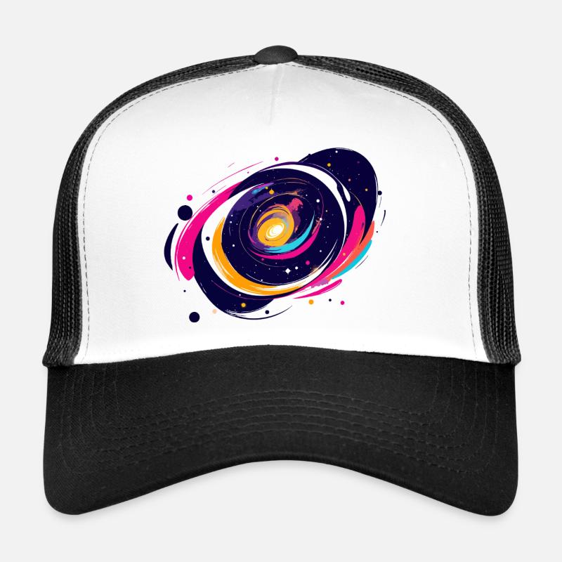 Farbwirbel Galaxie Weltall Muster Trucker Cap