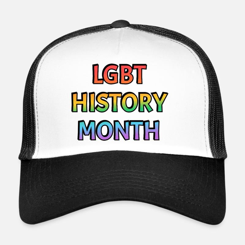 Texte arc-en-ciel du mois de l’histoire LGBT Casquette trucker 