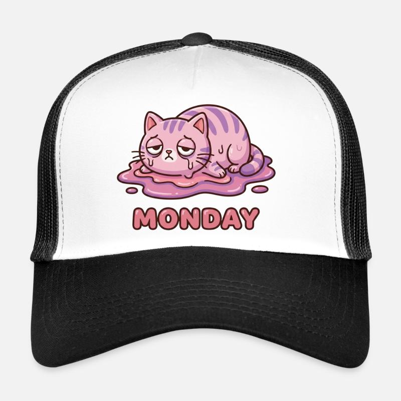Ich hasse Montage – süße erschöpfte Katze Trucker Cap