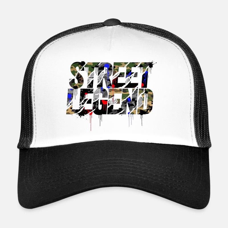 Style graffiti camouflage de la légende de la rue Casquette trucker 