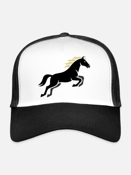 Noble Horse Mane Equestrian - Casquette trucker  - blanc/noir - Devant