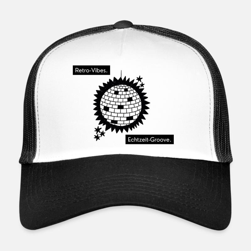Retro Vibes Echtzeit Groove - Trucker Cap - white/black