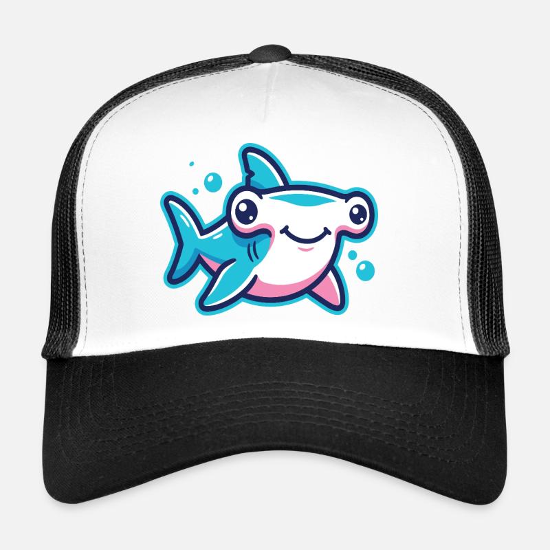 Motif de dessin animé mignon requin-marteau Casquette trucker 