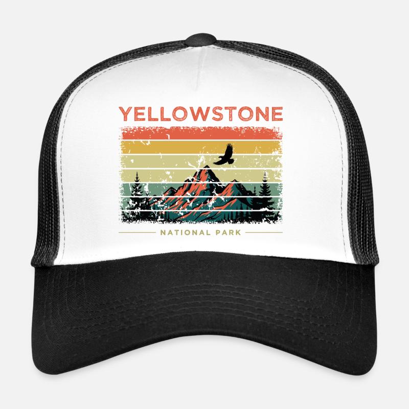 Parc national de Yellowstone Rétro Casquette trucker 