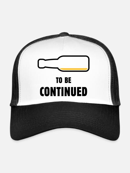À suivre (Bière / Bière (POS 2C)) - Casquette trucker  - blanc/noir - Devant