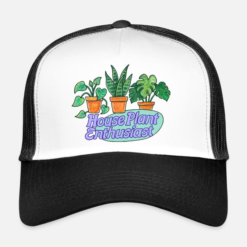 Thème de dessins animés pour passionnés de plantes d’intérieur Casquette trucker 