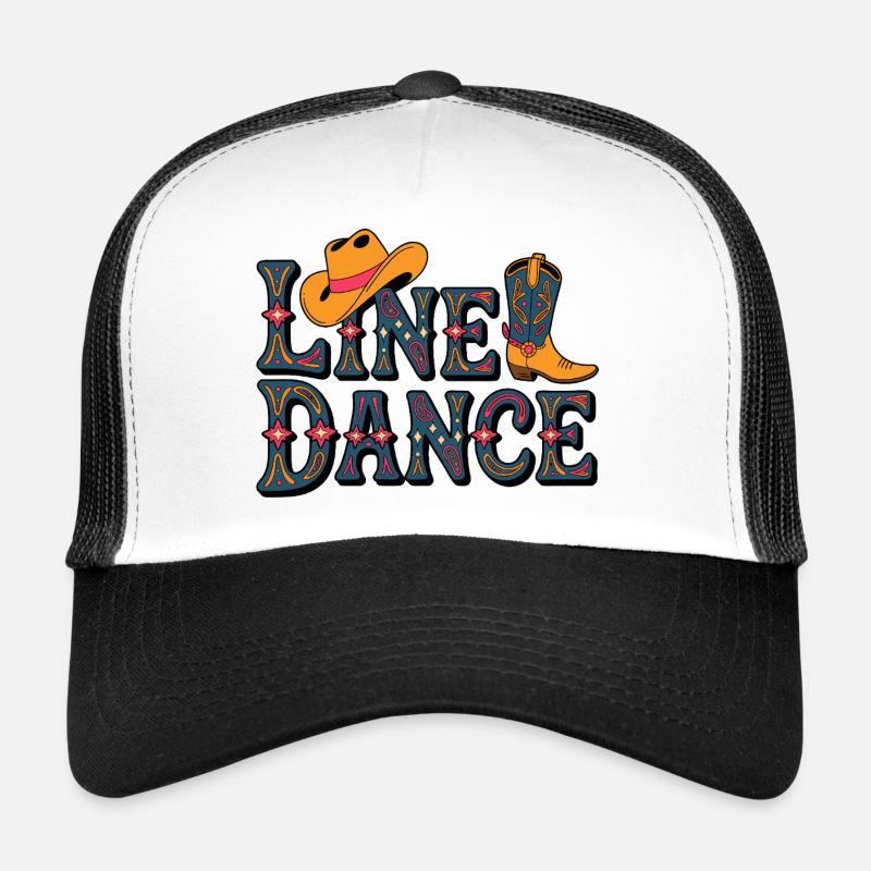 Line Dance Western Pattern Trucker Cap