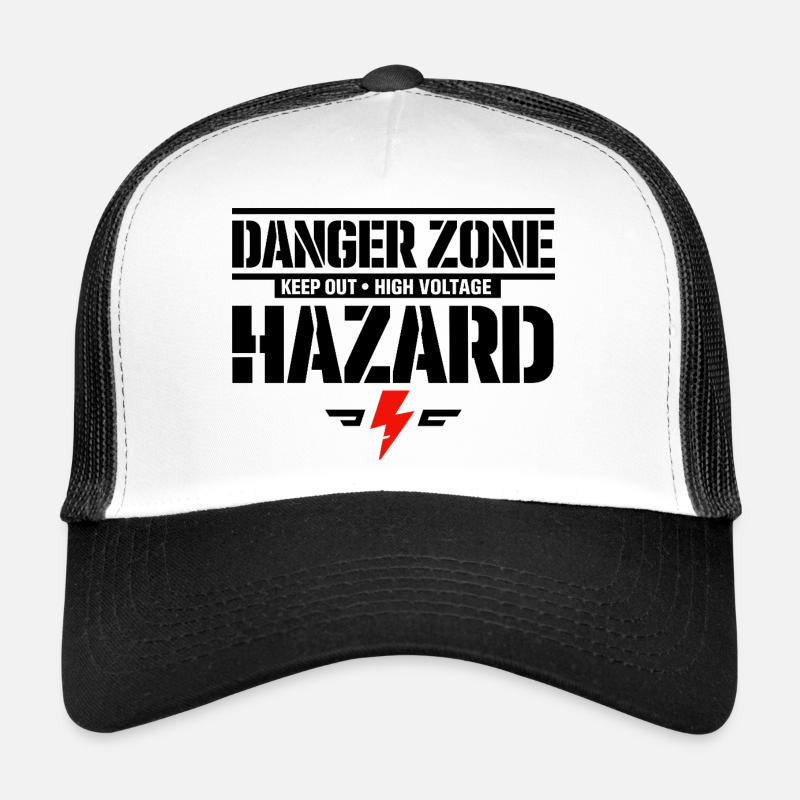 Interdit d’entrée Symbole d’avertissement haute tension minimal Casquette trucker 