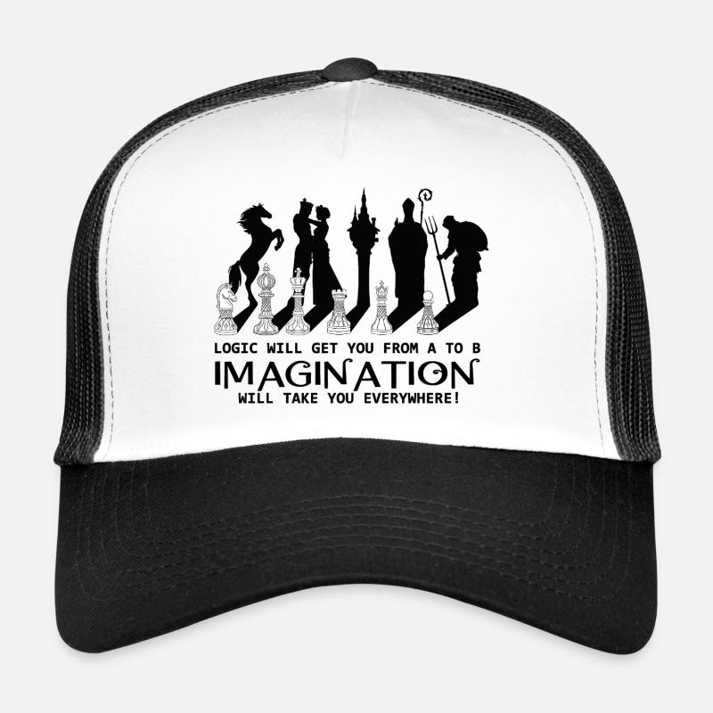 Schachlogik - Trucker Cap - Weiß/Schwarz