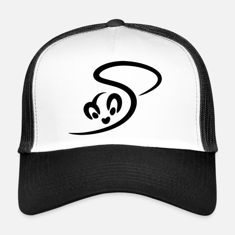 Wunderschöner stilisierter weißer Hermelin Trucker Cap