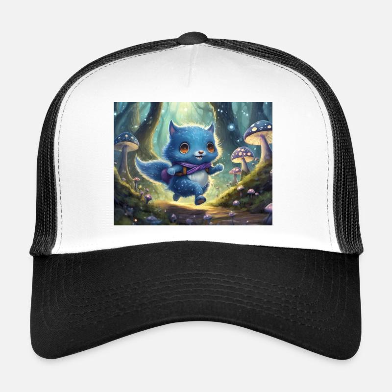 Blue Forest Kitten Adventure Trucker Cap