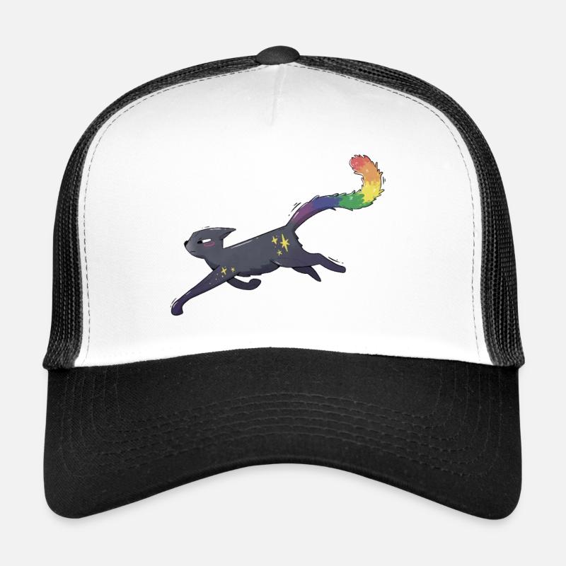 Cat with Stars and Pride Flag Trucker Cap