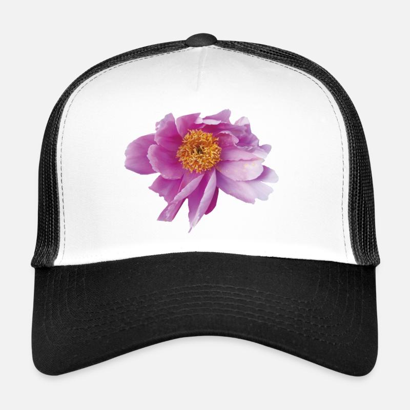 Peony_Dancing_in_Wind - Casquette trucker - blanc/noir
