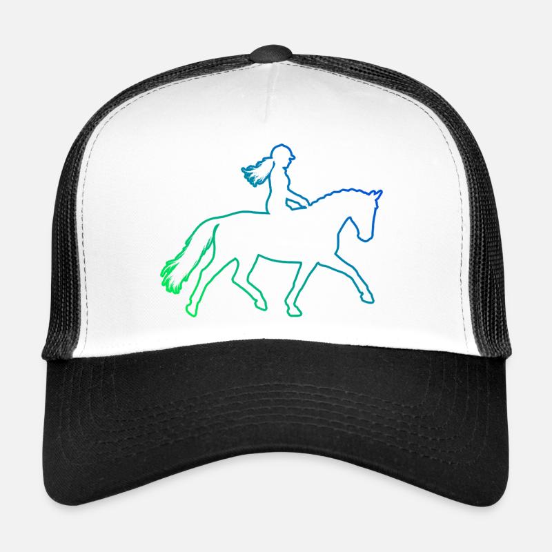 Idée cadeau pour le passionné de chevaux avec le saut d’obstacles Casquette trucker 