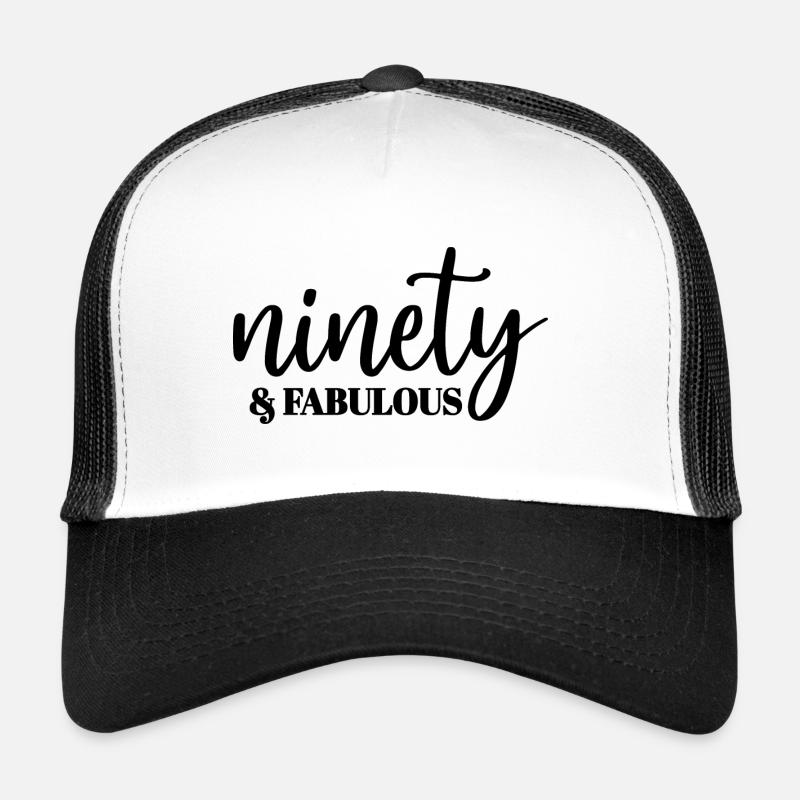 Quatre-vingt-dix et fabuleux doux 90e anniversaire 90 ans Casquette trucker 