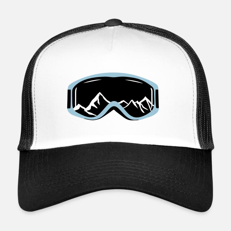 Skibrille und Berge Trucker Cap