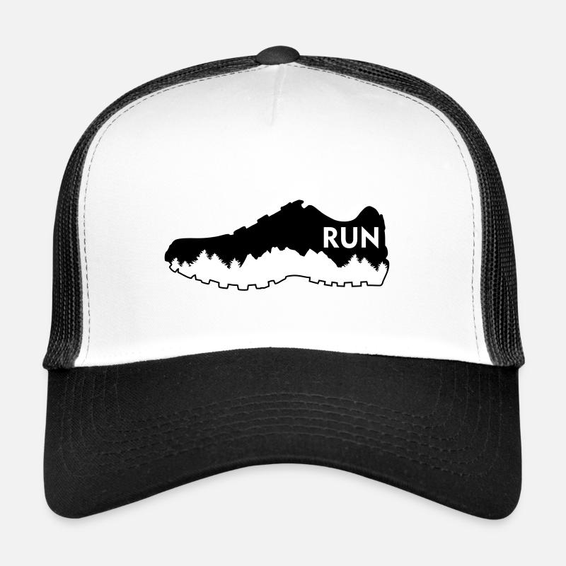 Trail Running, Laufen - Trucker Cap - Weiß/Schwarz