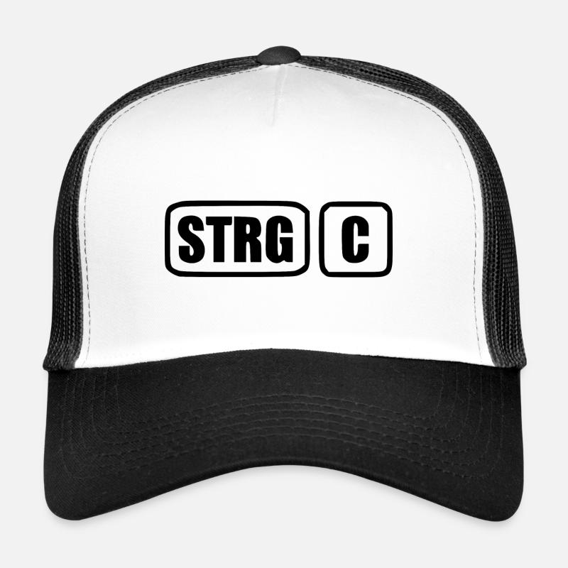 [STRG] [C] [black] - Trucker Cap - Weiß/Schwarz