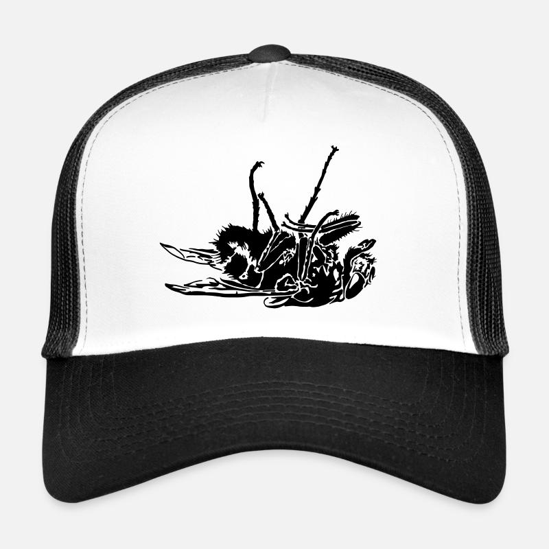 mouche morte - Casquette trucker  - blanc/noir