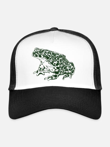 Crapaud Grenouille Graphique Amphibien Aquatique Grenouille Amoureux - Casquette trucker  - blanc/noir - Devant