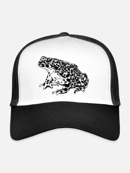 Crapaud Grenouille Graphique Amphibien Aquatique Grenouille Amoureux - Casquette trucker  - blanc/noir - Devant