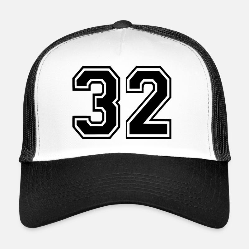32 - Trucker Cap - Weiß/Schwarz
