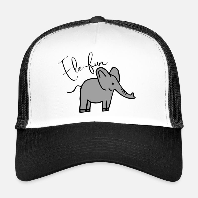 Ele-Fun - Casquette trucker  - blanc/noir